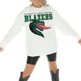 thumbnail image 2 of Women's Gameday Couture White UAB Blazers Big Goals Oversized Long Sleeve T-Shirt, 2 of 5