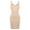 Beige, variant on MANIFIQUE Women Shapewear Dress Full Slip Tummy Control Body Shaper V Neck Adjustable Spaghetti Strap