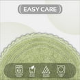 thumbnail image 3 of Better Trends Chic Round Bath Mat, 24" Diameter, 100% Cotton with Crochet Border, Water Absorbent, Ideal for Half Baths and Powder Rooms, Machine Washable, Sage - Lilly Crochet Collection, 3 of 6