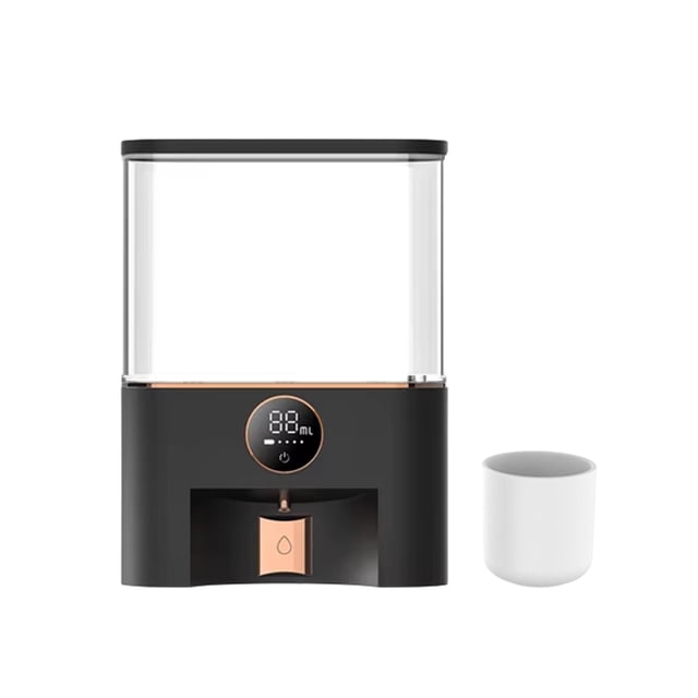 Dispensador automático de enjuague bucal Dispensador eléctrico de enjuague bucal para baño de cafetería negro