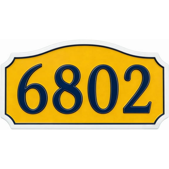 Customt Metal House Numbers Sign House Address Plaques Personalized Address Numbers for House With Flag Address Signs Outdoor/Outside