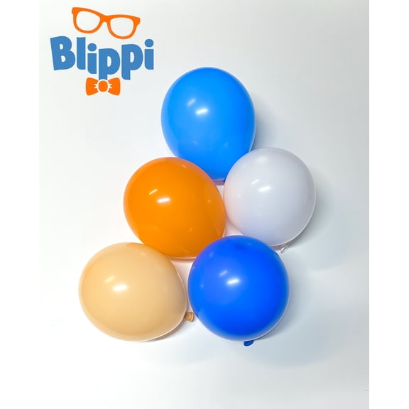 DIY Blue Orange Garland Kit, Kids Birthday, Baby Shower, Peach, White, Blue, Party Decor