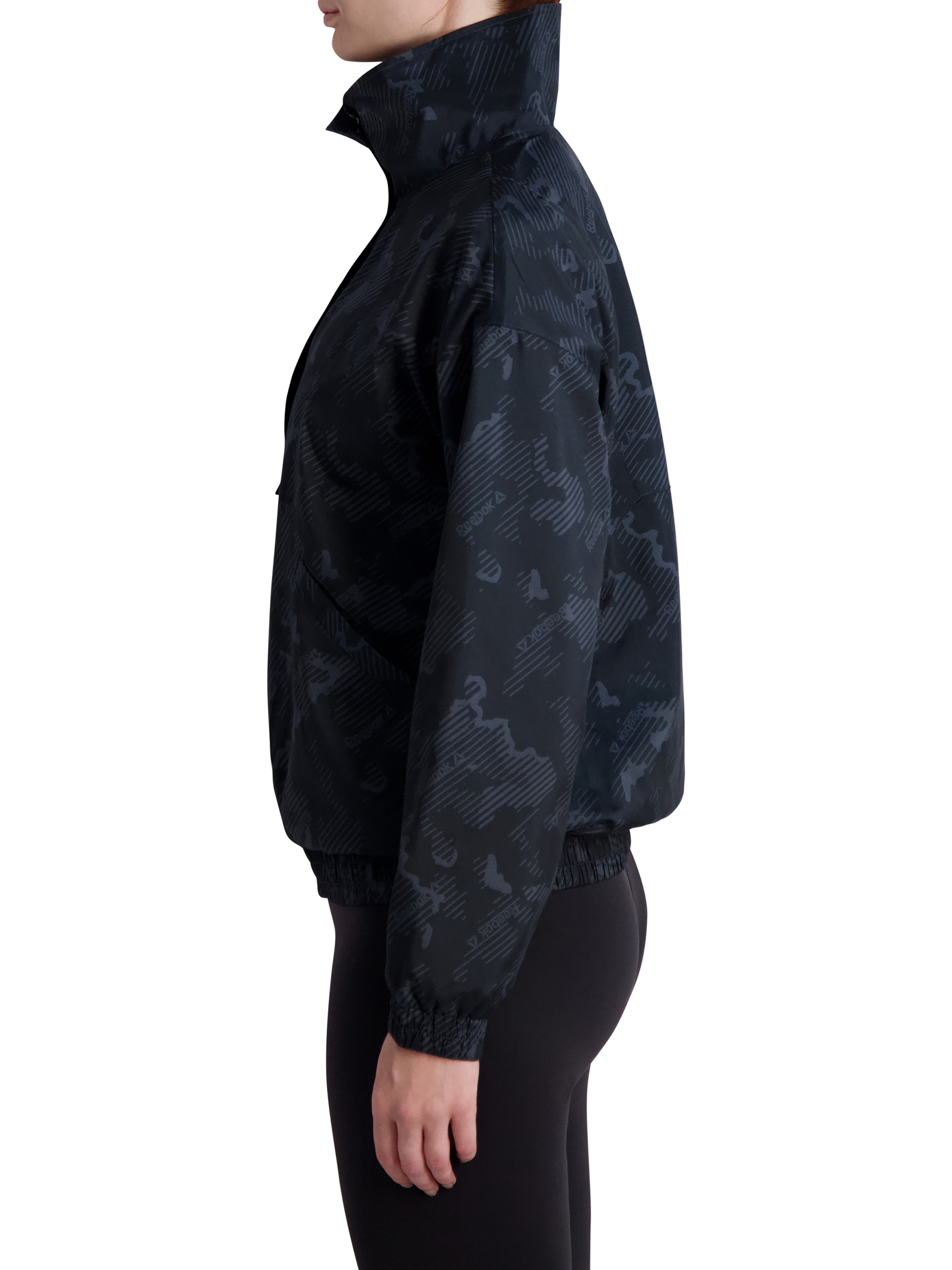 Reebok Women's Mesh Lined Printed Focus Track Jacket with Front Pockets and Front Flap - image 4 of 4