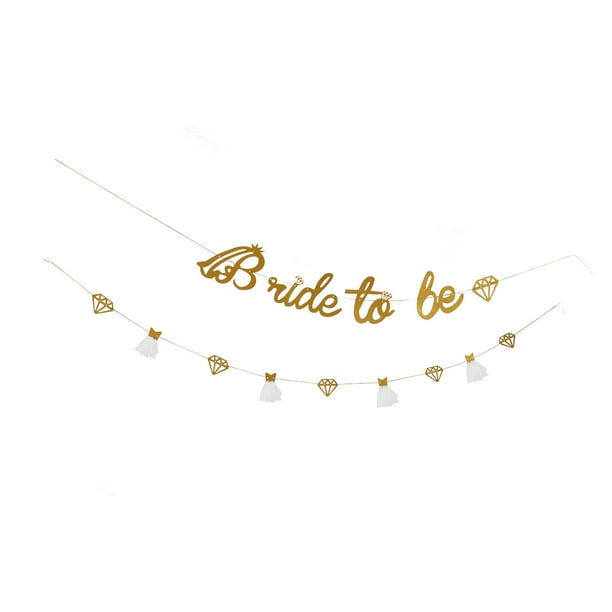 Pancarta de Despedida de Soltera Bandera con Letras Bronceadas Pancarta Colgante Decoración de Despedida de Soltera de Oro Rosa Banderines para Decoraciones de Fiesta de ANGGREK Otros