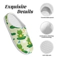 thumbnail image 5 of Fotbe Cute Frog1 Pattern Women's Fuzzy Curly Fur Memory Foam Loafer Slippers Indoor Outdoor Slippers Winter Home Shoes-46/47, 5 of 7