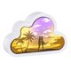 thumbnail image 1 of Lámpara De Talla De Papel Luz de corte de papel de nube de estilo chino 3D para regalo (playa de verano), 1 of 7