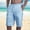 Blue, variant on 1PCS Men's Summer Fashion Drawstring Elastic Solid Color Shorts, Loose Casual Five Pants, Beach and Daily Wear Trouser Shorts for Men Blue 12(XXL)