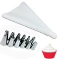 thumbnail image 4 of Kearding Herramientas de decoración de pasteles con bolsa de glaseado, Kit de boquillas de crema inoxidable, accesorios para hacer pasteles, Type11 NO11, 4 of 6