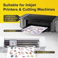 thumbnail image 4 of Vinyl Sticker Paper, Glossy Printable Sticker Paper for Inkjet Printer, Quick Drying, Water Resistant, Scratch Resistant, Sticks to Most Surfaces, 8.5 x 11 Inches, 40 Sheets, 4 of 6