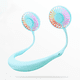 thumbnail image 1 of Ventilador portátil, mini ventilador USB, ventilador de cuello recargable (azul), 1 of 5