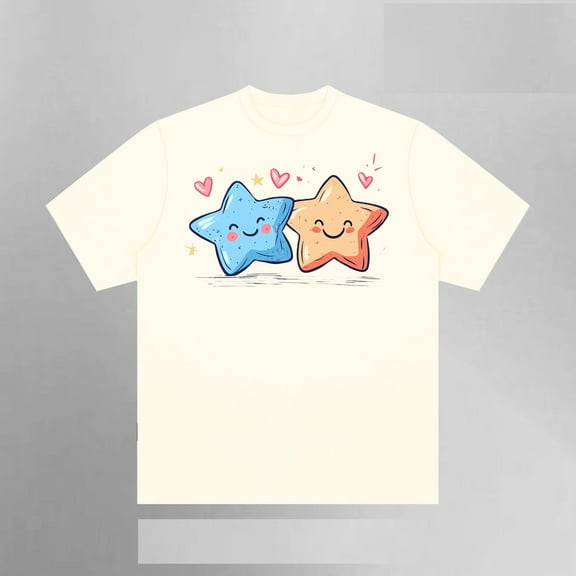 Star Couple Shirt, Matching Cute Outfit for Couples, Cosmic Love Vibes, Gen Z Trending 2025 Gift