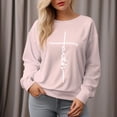 thumbnail image 3 of Women's 300g Faith Letters Round Neck Pullover Sweatshirt, 3 of 11