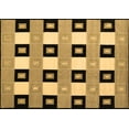 thumbnail image 1 of Ahgly Company Indoor Rectangle Checkered Brown Modern Area Rugs, 2' x 5', 1 of 4