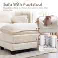 thumbnail image 4 of Aukfa Boucle Accent Chair with Ottoman,Upholstered Armchair Cozy Lounge Chair for Living Room/Bedroom,Beige, 4 of 7