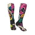 thumbnail image 5 of Lsque Colorful Pug Printed Crew Socks Men's Women's LightWeight Thin Casual Calf Socks ,Knee High Socks,Cotton Socks, 5 of 9