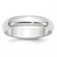 thumbnail image 5 of Auriga Fine Jewelry 10K White Gold 5mm Half Round Wedding Band for Women Size- 4.5, 5 of 5