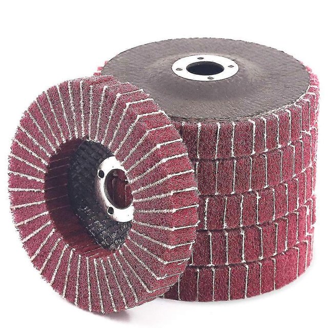 6PCS 4 Inch 240 Grit Red Nylon Fiber Flap Discs with Sandpaper,perfect for Paint Remove & Stainless Banmo