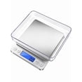 thumbnail image 2 of Digital Kitchen Scale 3000g/ 0.1g, Pocket Food Scale 6 Measure Modes, LCD, Tare, Digital Scale Grams And Ounces With 2 Trays For Food, Cooking, Nutrition, Reptiles(Battery Included), 2 of 9