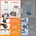 thumbnail image 5 of Stair Climbing Hand Truck Foldable Aluminum Dolly Cart 6-Wheel Stairs Climber 43.3 Handle 176 lb Flat Load Home Warehouse No Assembly, 5 of 6