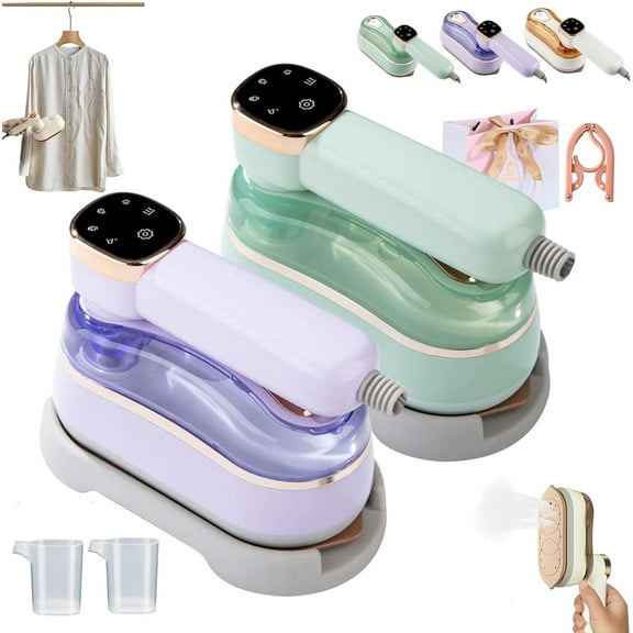 Romiantic Portable Handheld Steamer for Clothes, Hand Held Portable Steam Iron, Vacuum Steamer for Clothing, Heating in 10 Seconds, 180° Swivel Handle, Ideal for All Fabrics
