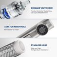 thumbnail image 3 of Kitchen Faucet with Pull-Out Sprayer and 2 Spray Modes, Kitchen Mixer Tap with 360° Rotating Pull-Out Sprayer, Hot & Cold Water Available, 3 of 5