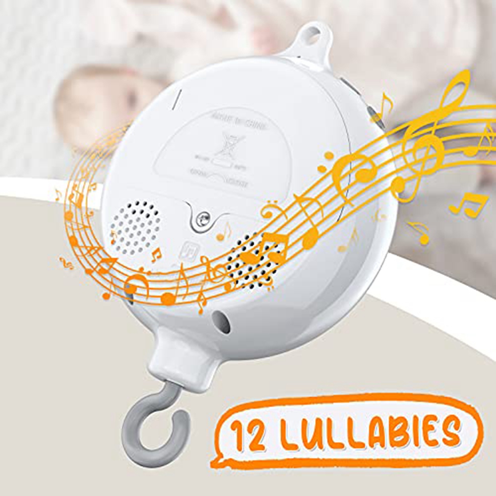Crib Mobile Motor Baby Music Box Spinner with 3 Modes Volume Adjustable