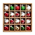 thumbnail image 4 of Juego surtido de 20 bolas navideñas colgantes de cristal resistente coche de color, 4 of 9