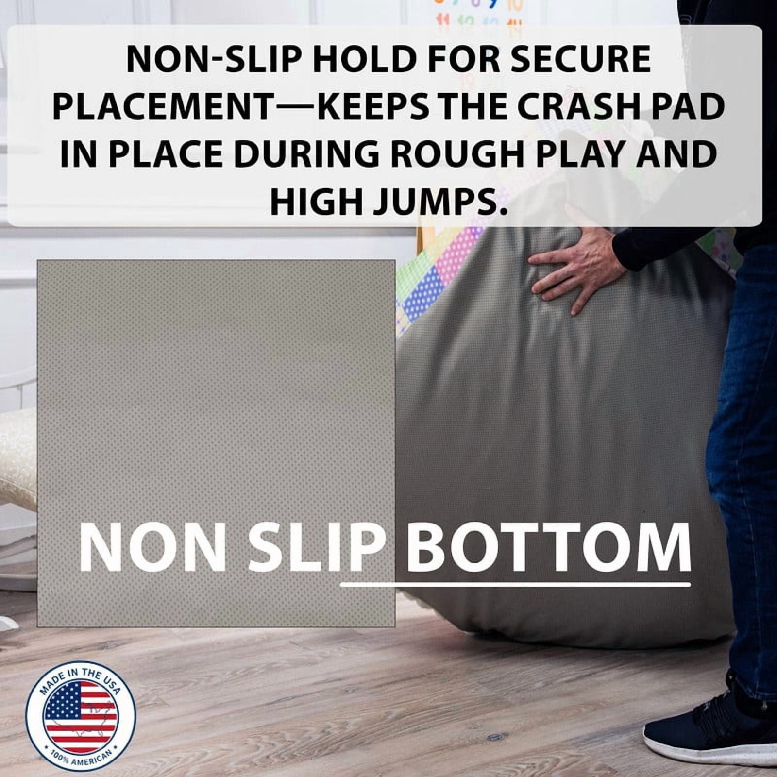 Sensory Crash Pad for Kids & Adults,Soft Landing Crash Mat with Foam Blocks,Removable and Washable Cover,Non-Slip Bottom for Jumping, Relaxing & Play,36" x 36"