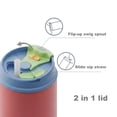 thumbnail image 3 of SURFVEN 30oz Double Wall Stainless Steel Insulated Tumbler with Handle and 2-in-1 Lid, Raspberry Pink, 3 of 8