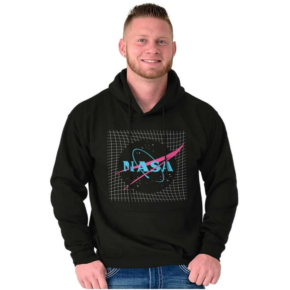 Vaporwave Retro NASA Meatball Logo Hoodie Sweatshirt Women Men Brisco Brands S