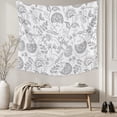 thumbnail image 5 of Grey Farmhouse Tapestry for Bedroom Wall Hanging Tapestry, Floral Floral Plant Leaf Vintage Spring Ceiling Backdrop Tapestries Poster Blanket Wall Decor for Teens Room Living Room Dorm 59" x 79", 5 of 8