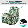thumbnail image 3 of Set of 2 Swivel Rocking Recliner Glider Rocker Chairs Nursery Chair Backrest Footrest Armchair Sofa for Living Room Entertainment Green, 3 of 9
