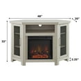 Walker Edison White Oak Corner Fireplace TV Stand for TVs up to 50