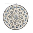 thumbnail image 2 of 4â€™ Round Blue Floral Oasis Area Rug, 2 of 8