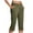Army Green, variant on Capri Pants for Women Dressy Casual Stretch Work Capris Straight Leg Golf Dress Pant Summer Cropped Trousers with Pockets Black XL