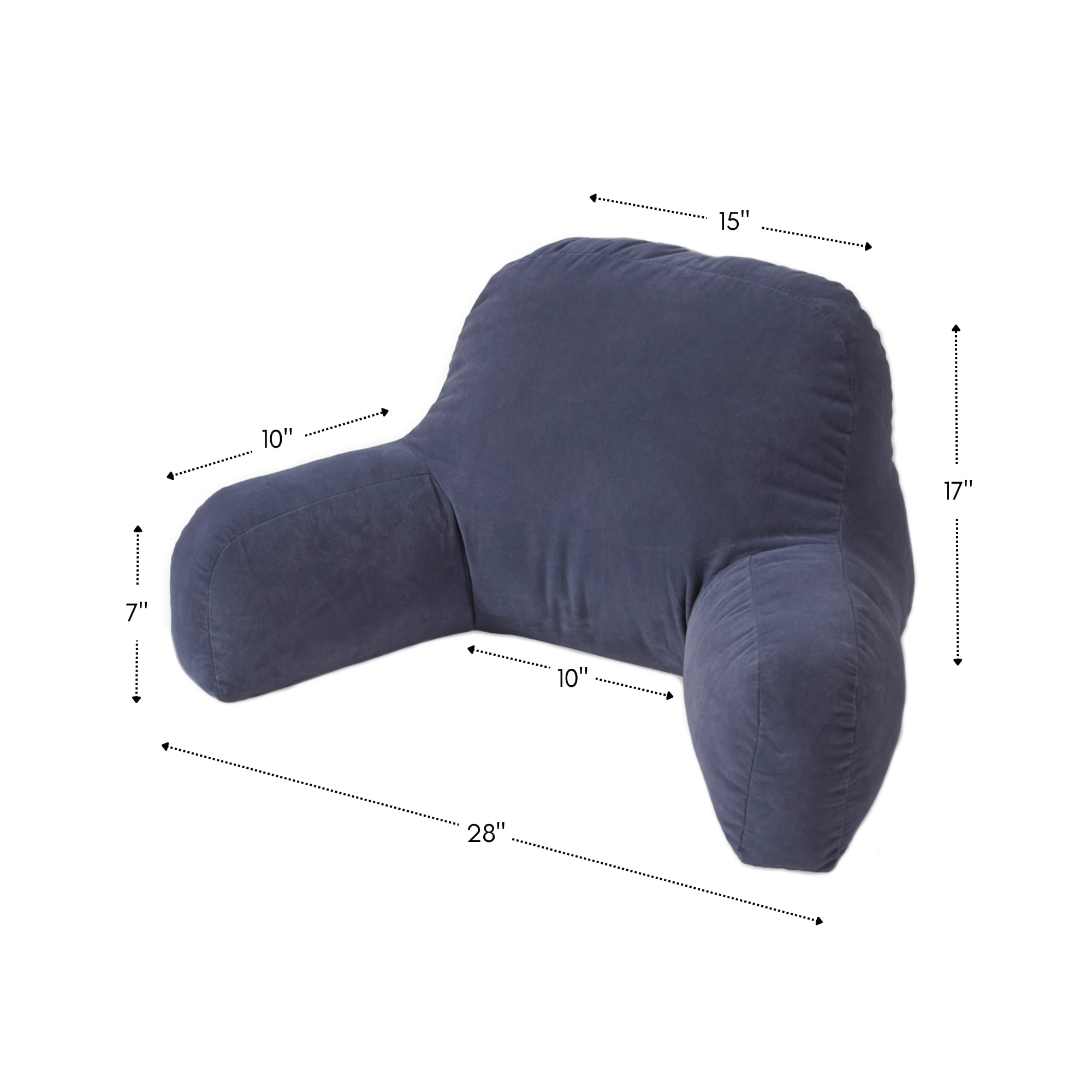 Denim Blue Microfiber Hyatt Bed Rest Pillow