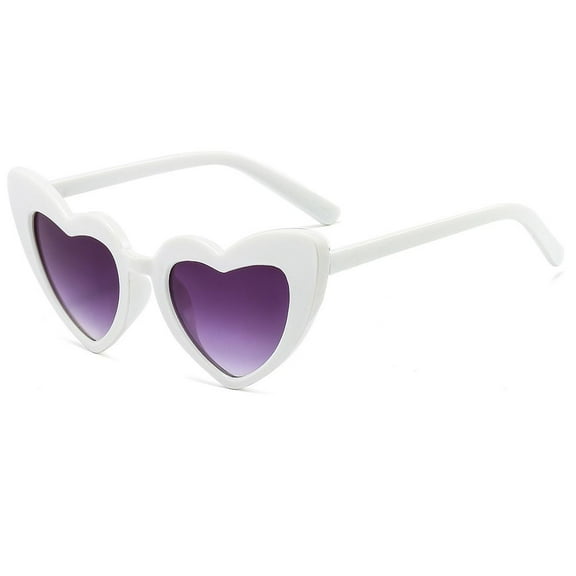 Cute Heart-Shaped Pink Glasses Kids Sunglasses Heart Sunglasses Toddler Sunglasses WHITE