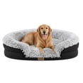 thumbnail image 1 of Cama ortopédica para perro Miorun tipo sofá de felpa, 43" grande, gris, 1 of 9