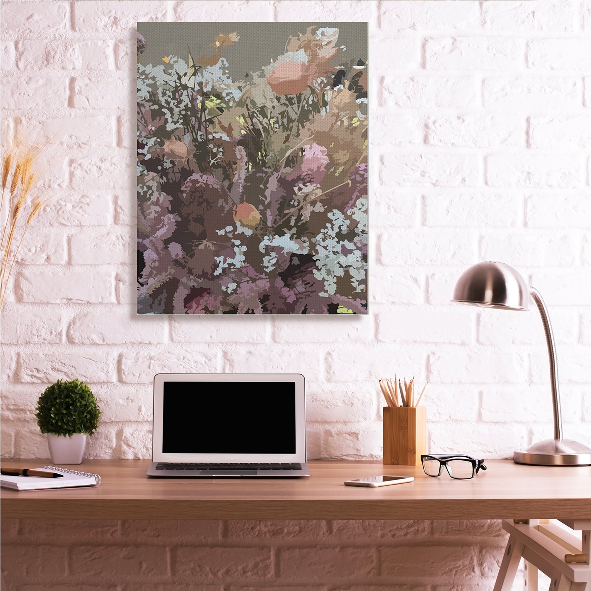 Stupell Industries Soft Line Dried Flowers Tuscan Inspired Florals,36 x 48,Designed by Hannah Heemsbergen
