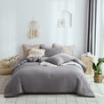 thumbnail image 4 of Lady Ann Gray Comforter Queen Set,Stone-Washed Lightweight Extra Soft Warm Pom Pom Fringe Bedding Comforter Set,Vintage Boho Bohemian Bedding Super Soft Microfiber Inner Fill, 4 of 7