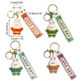 thumbnail image 3 of Guardurnaity LLavero de conejo, llavero de muñeca de dibujos animados, para mujer, llaveros de coche, colgante ligero impermeable para adorno Accesorios de disfraces Azul Guardurnaity AP014118-03, 3 of 6