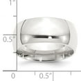 thumbnail image 2 of Auriga Fine Jewelry 925 Sterling Silver 10mm Comfort Fit Wedding Band Ring for Women Size 6, 2 of 7