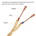 thumbnail image 4 of Unique Bargains Twisted Cloth Covered Wire 2 Core 18AWG 5m/16.4ft Cable,Light Gold Tone, 4 of 5