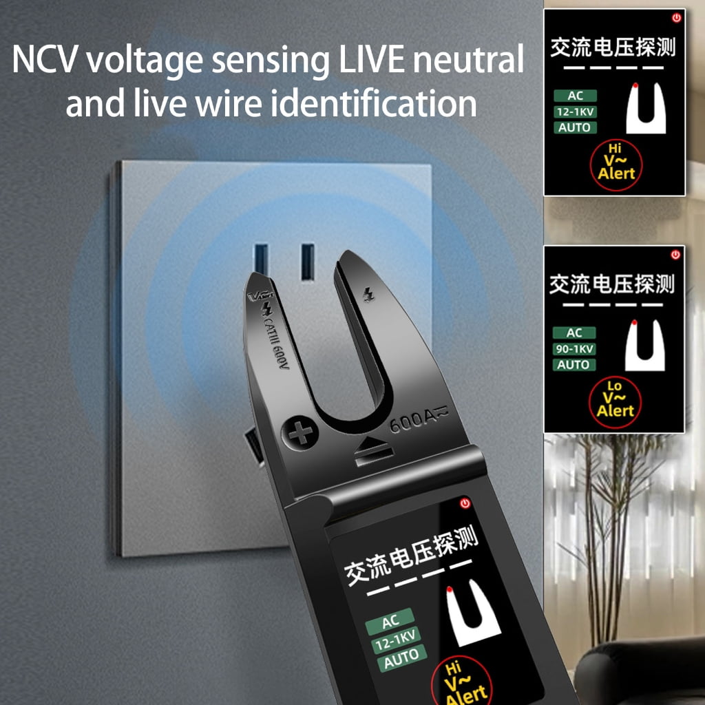 Professional Intelligent Electric Clamp Multimeter Capacitance Resistance Testers with Large Screen & Data Hold Function