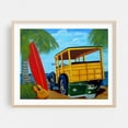 thumbnail image 2 of Beach Day - Painting Surfboard Beach Vintage Palm Tree Tropical Ocean Classic Car Unframed Wall Art Print 24 x 30 inches, 2 of 6