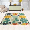 thumbnail image 2 of Yayeee Area Rugs for Living Room 5.2'x4' Indoor Non Slip Washable Bedroom Carpet, Beige Clover Pattern, 2 of 5