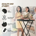 thumbnail image 2 of Ktaxon 32" Round  Folding Bar Table, High Top HDPE Matrial Table for Indoor Outdoor Party Restaurants Wedding Commercial Event, Black, 2 of 8