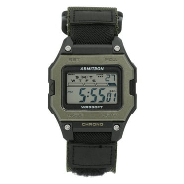 Armitron Sport Men's Black Digital Chronograph Strap Watch - Walmart.com