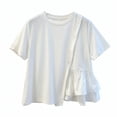 thumbnail image 7 of yillto Women Short Sleeve Tops Fashion Loose Blouses Fall Trendy Dressy Casual Shirts for Womens S-5XL, 7 of 7