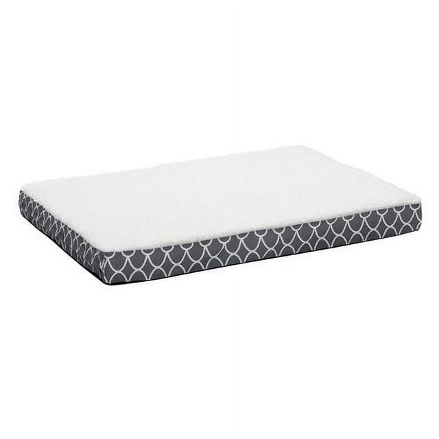 Orthopedic Dog Bed w/ Removable Dog Bed Cover ft. Teflon Fabric Protector, XL Dog Breed, 36 x 48 Inch, Gray / White Geometric Pattern
